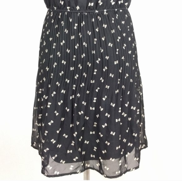 As U Wish Novelty Bow Print Micro Pleat Dress S - Picture 3 of 8